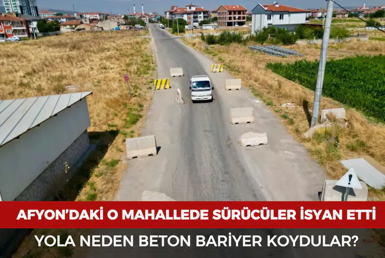 Afyon’daki o mahallede sürücüler isyan etti: Sürücüler zikzak çizerek ilerliyor