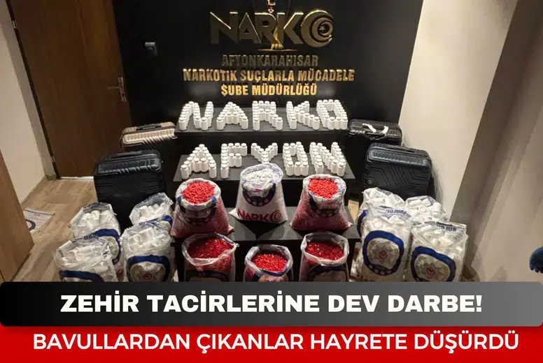 Afyon'da Polis Karayolunda Önünü Kesti! Bavulların İçinden Çıkanlar Emniyet Ekiplerini Bile Şoke Etti