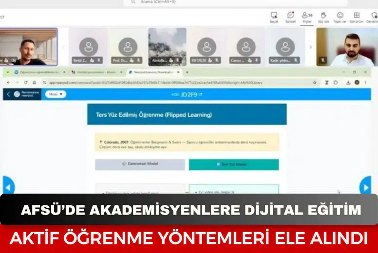 AFSÜ’de akademisyenlere dijital eğitim: Aktif öğrenme yöntemleri ele alındı
