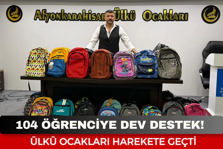 Afyon Ülkü Ocakları’ndan Eğitime Tam Destek! 104 Öğrenciye Dev Destek