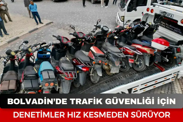 Bolvadin’de trafik güvenliği için denetimler hız kesmeden sürüyor