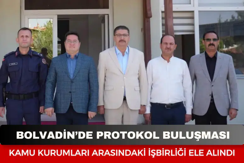 Bolvadin’de protokol buluşması: Kamu kurumları arasındaki işbirliği ele alındı