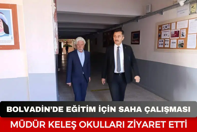Bolvadin’de eğitim için saha çalışması: Müdür Keleş okulları ziyaret etti