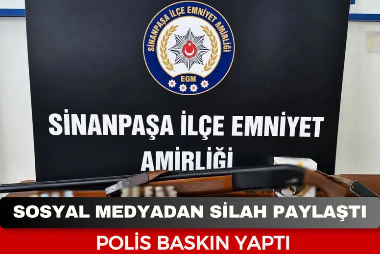 Afyon'da Sosyal Medya Operasyonu! Silahlarla Yakalandı!
