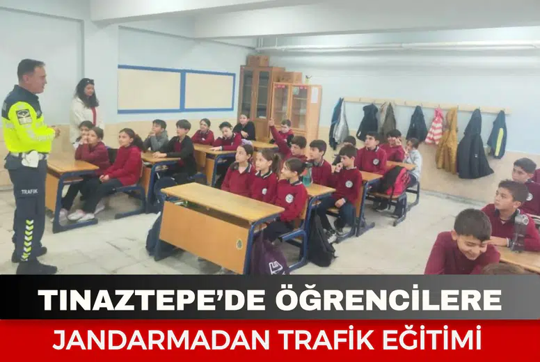 Tınaztepe’de öğrencilere jandarmadan trafik eğitimi