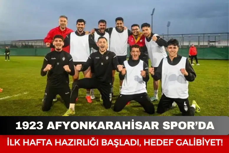 1923 Afyonkarahisar Spor’da ilk hafta hazırlığı başladı: Hedef galibiyet