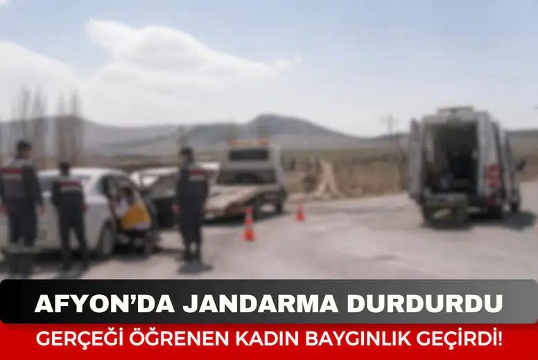 "Araç bağlanacak" sözünü duyunca yere yığıldı! Bolvadin'deki yol kontrolünde sağlık ekipleri alarm geçti!