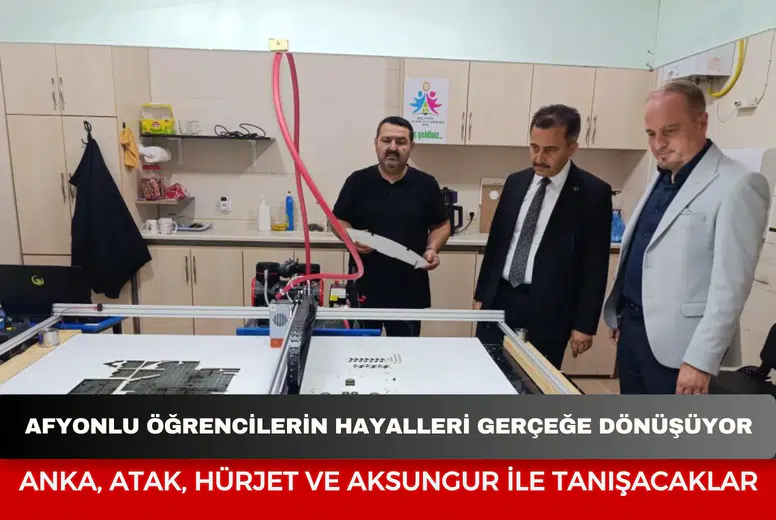 Afyonlu öğrencilerin hayalleri gerçeğe dönüşüyor: ANKA, ATAK, HÜRJET ve AKSUNGUR ile tanışacaklar