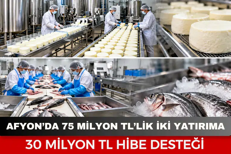 Afyonkarahisar’da 75 milyon TL’lik iki yatırıma 30 milyon TL hibe desteği