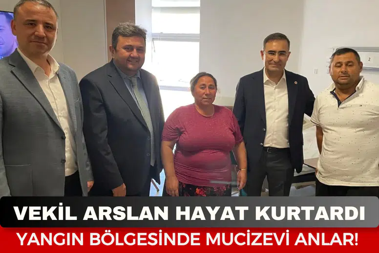 Afyonkarahisar Milletvekili Dr. Hasan Arslan Kula’da hayat kurtardı! Yangın yerinde hekim önlüğünü giydi!