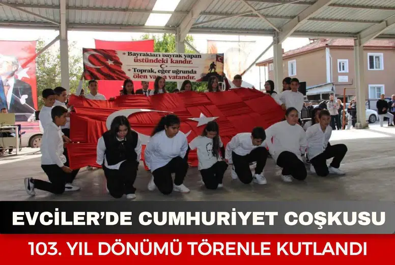 Evciler’de Cumhuriyet coşkusu: 103. yıl dönümü törenle kutlandı