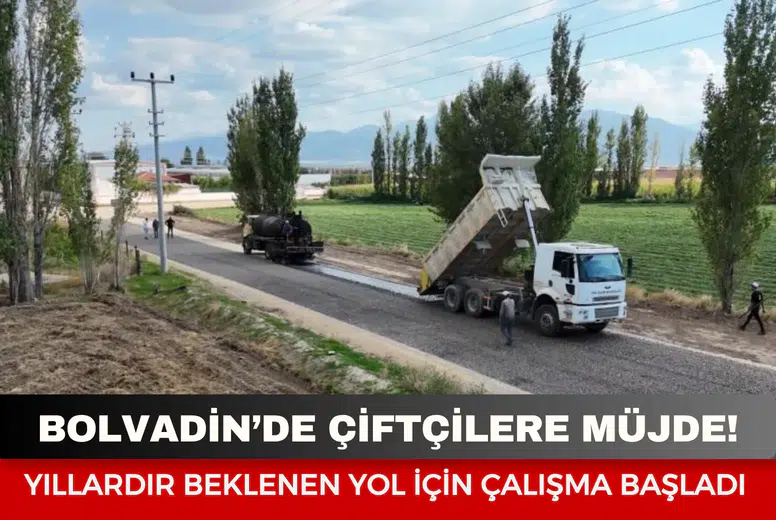 Bolvadin’de çiftçilere müjde! Yıllardır beklenen yol için çalışma başladı