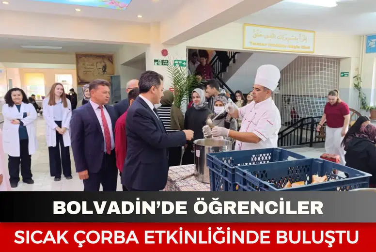 Bolvadin’de öğrenciler sıcak çorba etkinliğinde buluştu