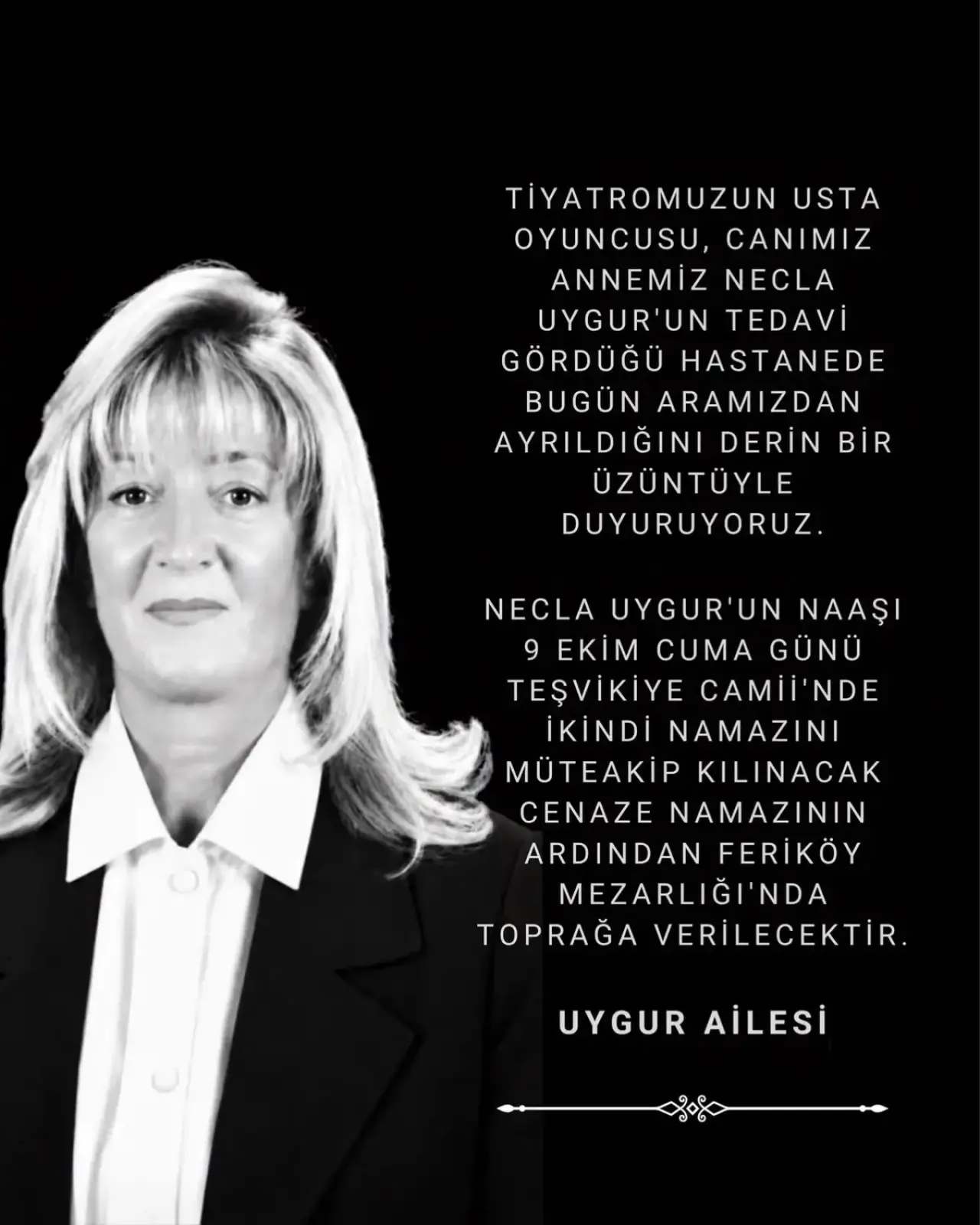 Necla Uygur kimdir, neden öldü? Usta tiyatrocu 89 yaşında hayatını kaybetti 3
